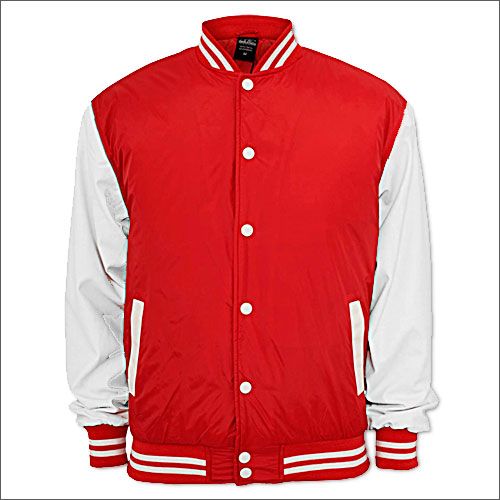 College Jacke Rot/Weiß