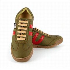X Trainer Sneaker (Oliv/Rot)
