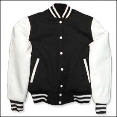 College Jacket Girls Schwarz/White